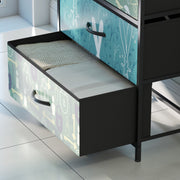 4 Drawer Bedroom Chest of Drawers With Spacious Storage For Clothes and Toys, Blue