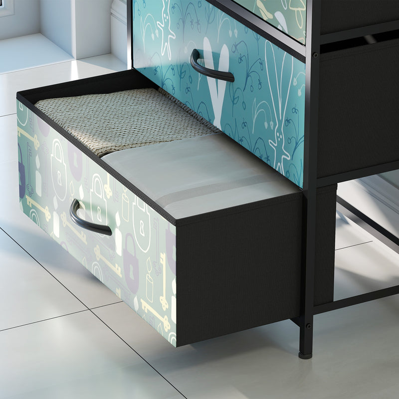 4 Drawer Bedroom Chest of Drawers With Spacious Storage For Clothes and Toys, Blue