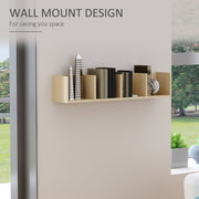 Wall Mounted Media Storage Rack Set for CDs DVDs with 4 Shelves Ideal for Display Natural