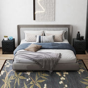 Set of 2 Black Bedside Tables with Drawers and Steel Legs for Bedroom or Living Room by HOMCOM