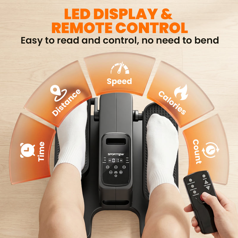 Under Desk Elliptical for Gentle Seated Exercise and Reduced Leg Stiffness Black