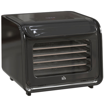 Black Six Tray Food Dehydrator Adjustable Temperature 35-70 Degrees Centigrade by HOMCOM
