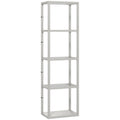 LED Floor Lamp with 4 Glass Shelves Dimmable Column Light for Living Room or Bedroom Grey