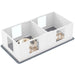 Two Room Whelping Box for Small Dogs with Pad Clear Panels Adjustable Entrance by PawHut