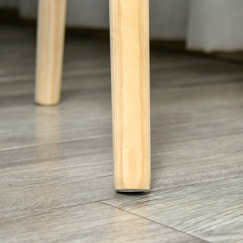 Set of 2 Round Side Tables with Hidden Storage and Removable Tray for Living Room Grey