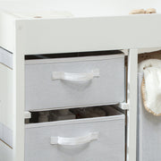 Baby Changing Unit with 4 Drawers and Padded Mat for Nursery or Bedroom, White