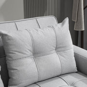 Light Grey Two Seater Pull Out Sofa Bed Compact and Stylish by HOMCOM