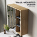 Five Shelf Mirrored Bathroom Wall Cabinet with Wood Effect Finish by HOMCOM