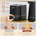 Black 1.7L Fast Boil Cordless Kettle and 2 Slice Toaster Set with 6 Browning Levels by HOMCOM