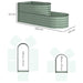 Light Green Two Tier Galvanised Steel Garden Planter for Outdoor Plants by Outsunny