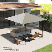 Gazebo Canopy Replacement for 3 x 3 m Frame with Sun and Rain Protection Grey Outsunny
