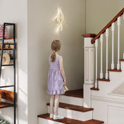 Set of 2 Silver Spiral LED Wall Lights with Adjustable Colour for Bedroom or Hallway