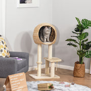 Cat Tree Tower for Indoor Cats with Scratching Posts Toys and Perch, Grey