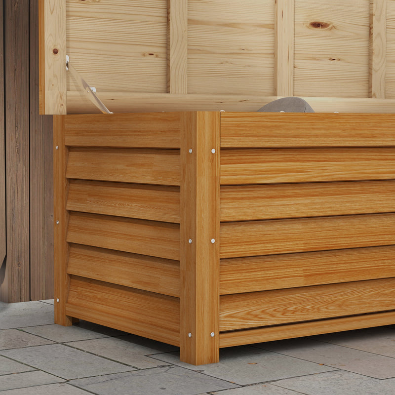 Wooden Deck Box Outdoor Garden Storage by Outsunny