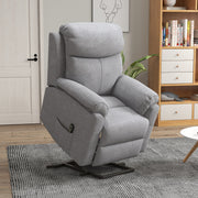 Electric Riser Recliner Armchair with Remote and Side Pockets for Elderly Comfort Grey