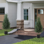 Set of 2 Artificial Cypress Trees 90cm UV Resistant with Pots for Indoor Outdoor Decor