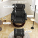 Black Swivel Massage Recliner Chair With Footstool and Adjustable Backrest by HOMCOM
