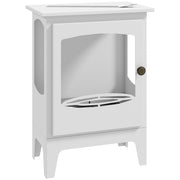 Freestanding Bioethanol Fireplace with 1.2L Tank and 3 Hour Burn Time for Indoors White