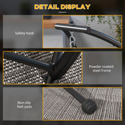 Black C Shape Metal Hammock Chair Stand for Indoor and Outdoor Hanging Swing Use