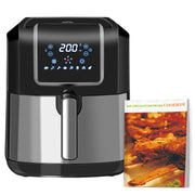 6.5L Black and Grey Air Fryer With Single Basket and Adjustable Temperature Control