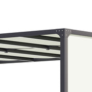 3 x 4m Cream White Garden Pergola With UV Resistant Canopy