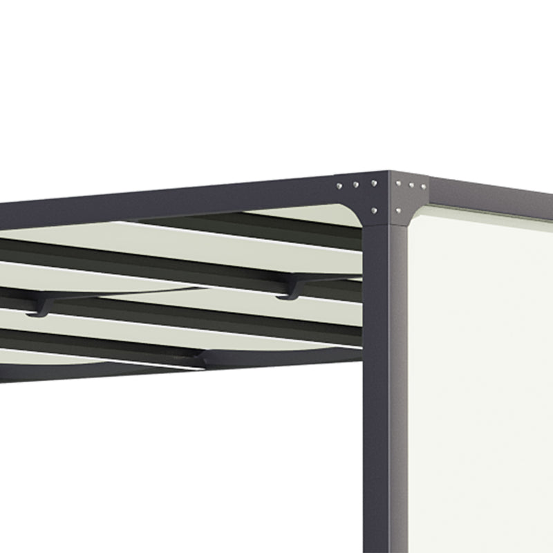 3 x 4m Cream White Garden Pergola With UV Resistant Canopy