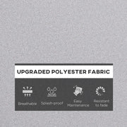 Light Grey Padded Seat and Back Cushion Set for Garden Chairs or Outdoor Benches