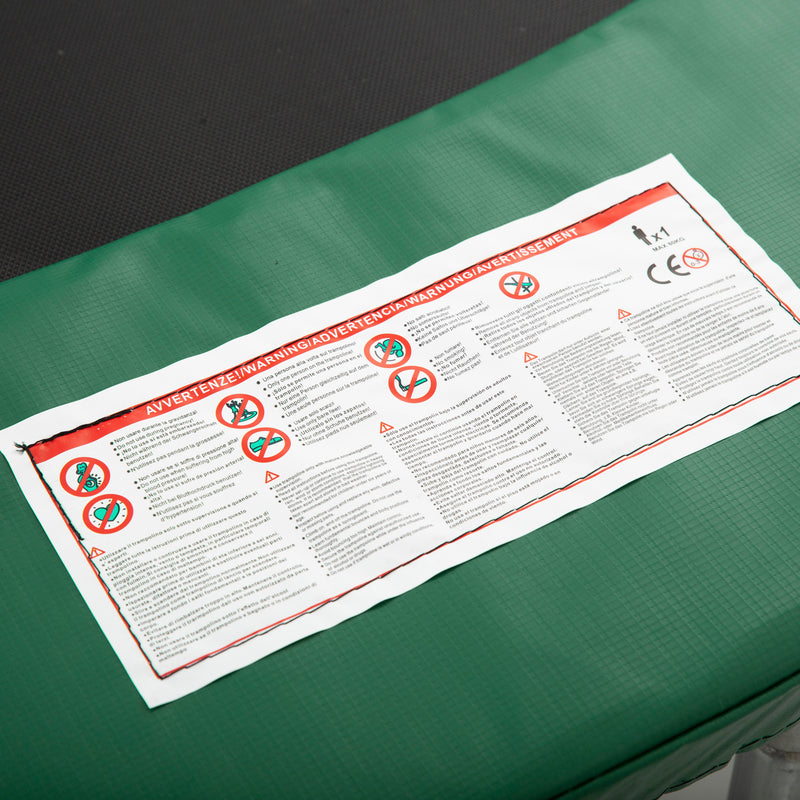 Trampoline Safety Pad for 8ft Round Trampolines Prevents Bumps and Scrapes Green
