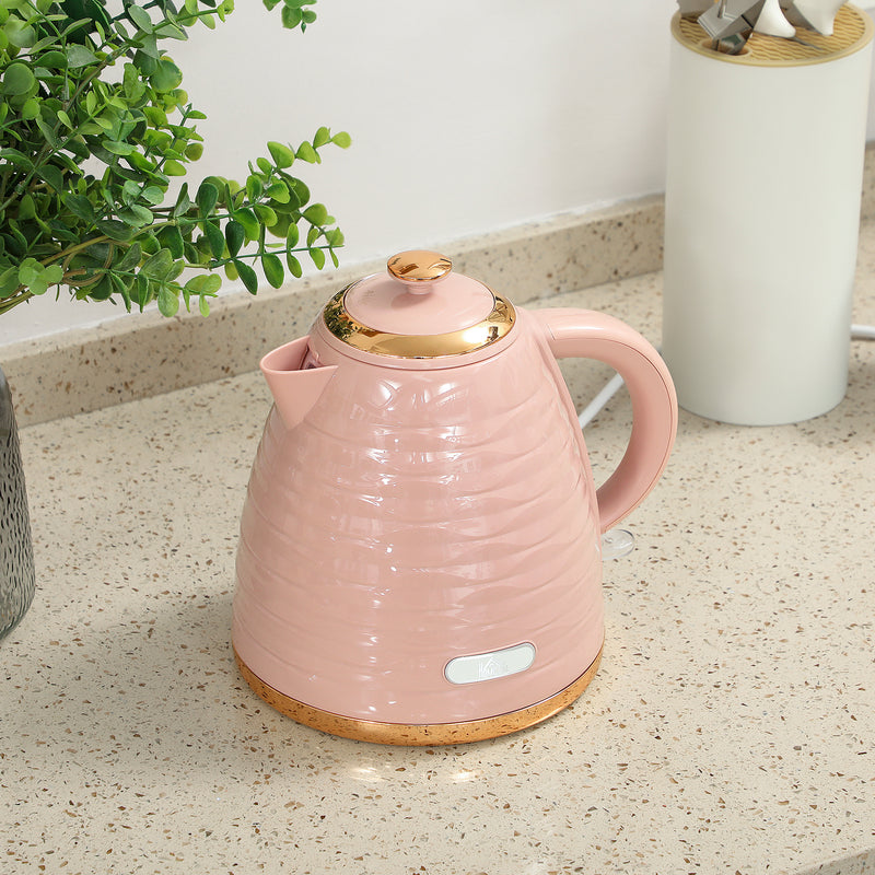 3kW Rapid Boil Electric Kettle With Honeycomb Design Ideal For Quick Brews, Pink