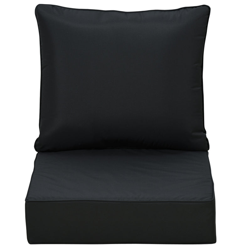 4 Piece Outdoor Chair Cushion Set for Garden or Patio with Soft Seat and Back Support