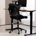 Black Mesh Drafting Chair with Flip-up Armrests and Foot Ring for Standing Desk by Vinsetto