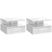 Set of Two White Floating Bedside Tables with High Gloss Finish by HOMCOM