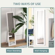 Full Length Freestanding or Wall Mount Mirror 157cm Ideal for Bedroom or Hallway, White
