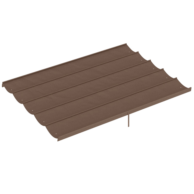 Brown Replacement Canopy for 4x3m Retractable Pergola Frame Sliding Sunshade Roof