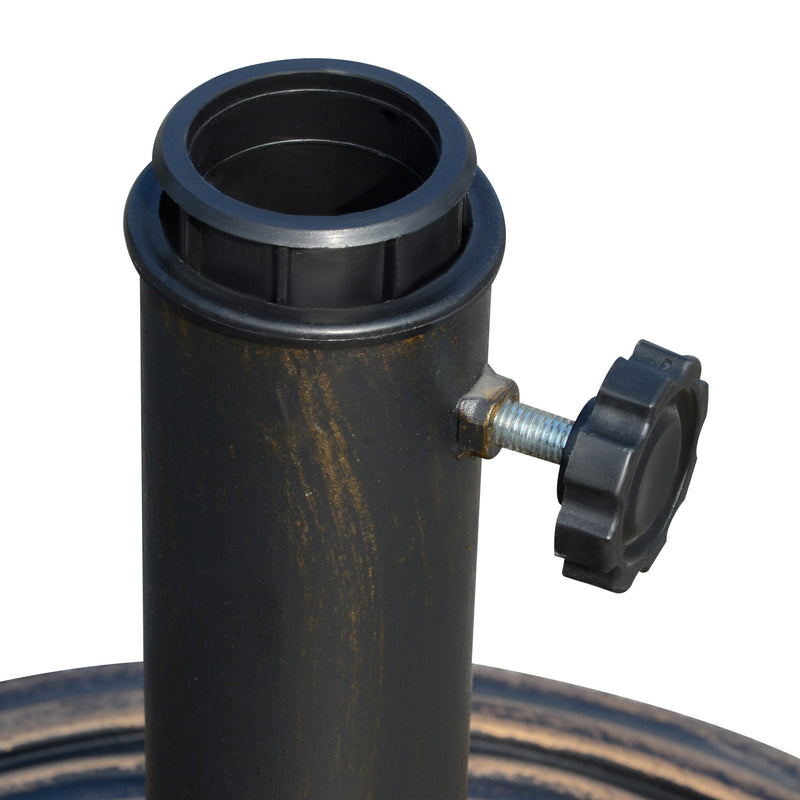 Bronze 11.5kg Heavy Duty Parasol Base Fits 38mm to 48mm Garden Umbrella Poles