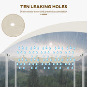 Retractable Pergola Shade Cover 3x3m Replacement Canopy Fabric Cream White by Outsunny