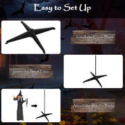 160cm Animatronic Witch Halloween Decoration With Moving Arms For Indoor Or Outdoor Use Multi