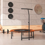 Mini Orange Kids Trampoline with Adjustable Handle and Steel Frame by Outsunny AOSOM