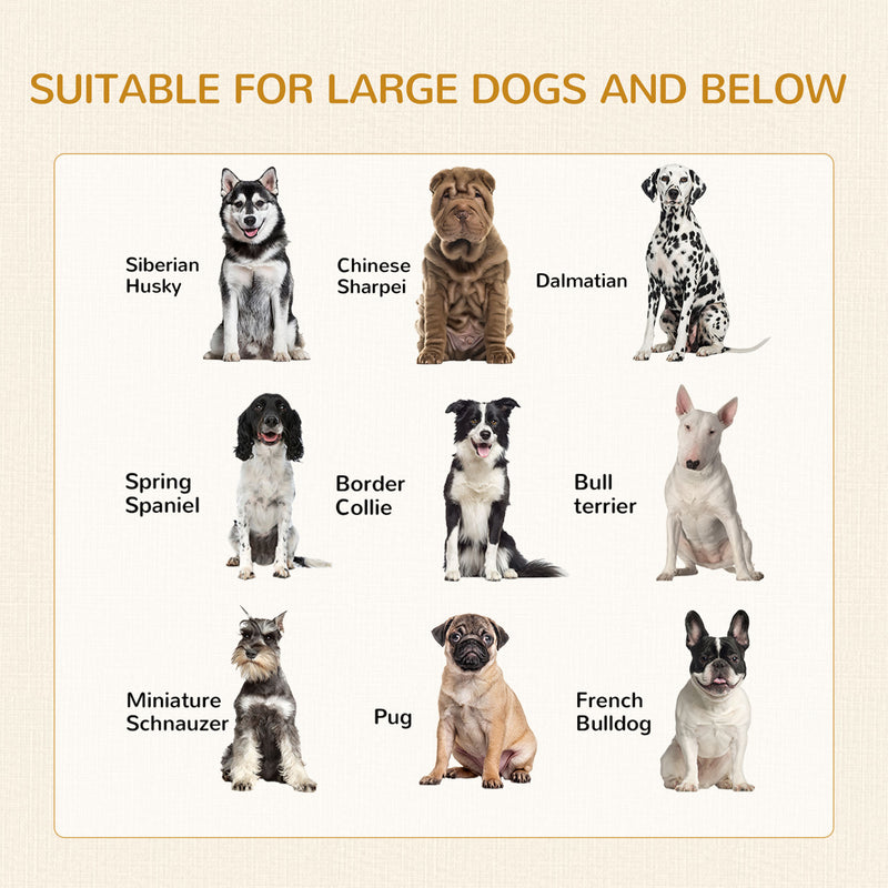 2 in 1 Dog Crate and Side Table with Cushion and Double Doors for Large Dogs Grey