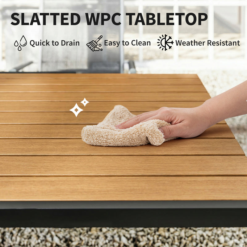 7 Piece Garden Furniture Set for Outdoor Relaxing with Cushions, Khaki & Dark Grey