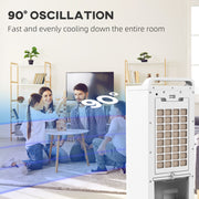Portable Three Speed Air Conditioner with Remote Control and Ice Pack for Home Use, White