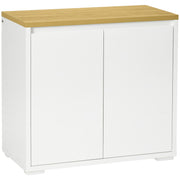 Slim Sideboard Storage Cabinet with Adjustable Shelves and Hairpin Legs for Hallway White