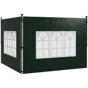 Set of Two Green 3 x 3m Gazebo Side Panels Ideal for Replacing Garden Shelter Walls
