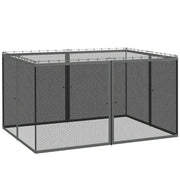 Outsunny 352 x 207cm Universal Replacement Mesh Sidewall Netting for Patio Gazebos and Canopy Tents, (Sidewall Only) Dark Grey AOSOM