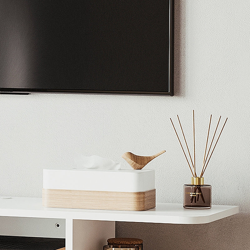 Wall Mounted Floating TV Unit For TVs Up To 40 Inch With Storage Shelf, White