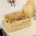 Set of 3 Water Hyacinth Storage Baskets Handmade with Handles by HOMCOM
