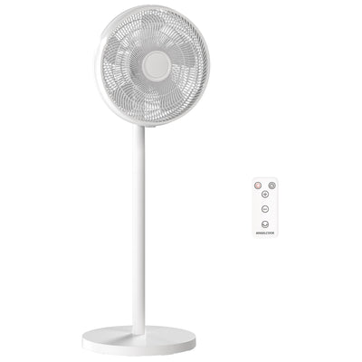 Pedestal Fan with Remote and Timer for Custom Home Cooling White AOSOM