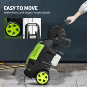 2200W High Pressure Washer 170 Bar 420L/h Flow With Adjustable Nozzle and Hose Reel by Outsunny AOSOM