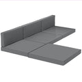 Garden Loveseat Cushion Set for Comfortable Outdoor Seating with Washable Covers Dark Grey Outsunny