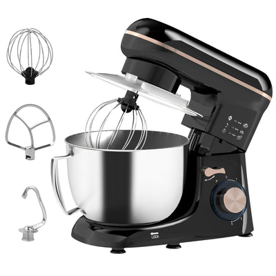 1300W Kitchen Stand Mixer with Accessories Black by HOMCOM